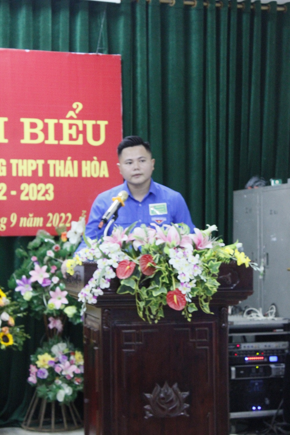 Đ/c Phan Huy Chung - Phó Bí Thư Thị Đoàn phát biểu chỉ đạo Đại Hội
